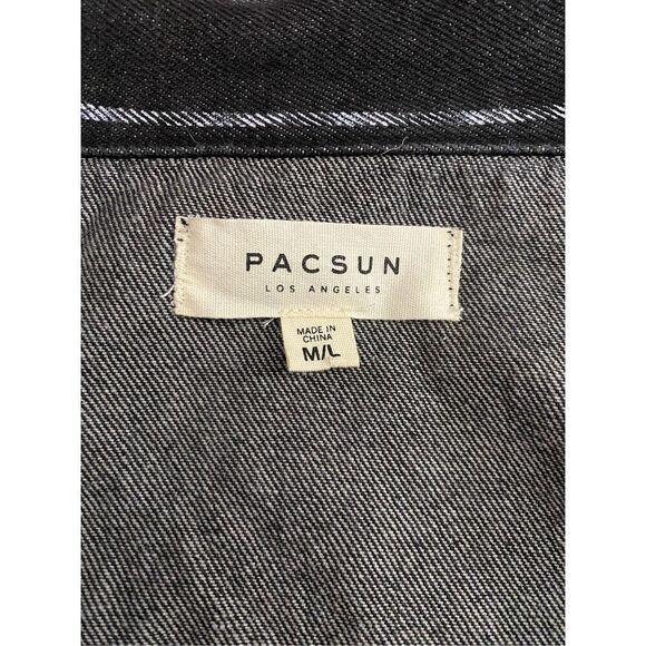 PacSun Black Jean Jacket Size M/L - Picture 3 of 4